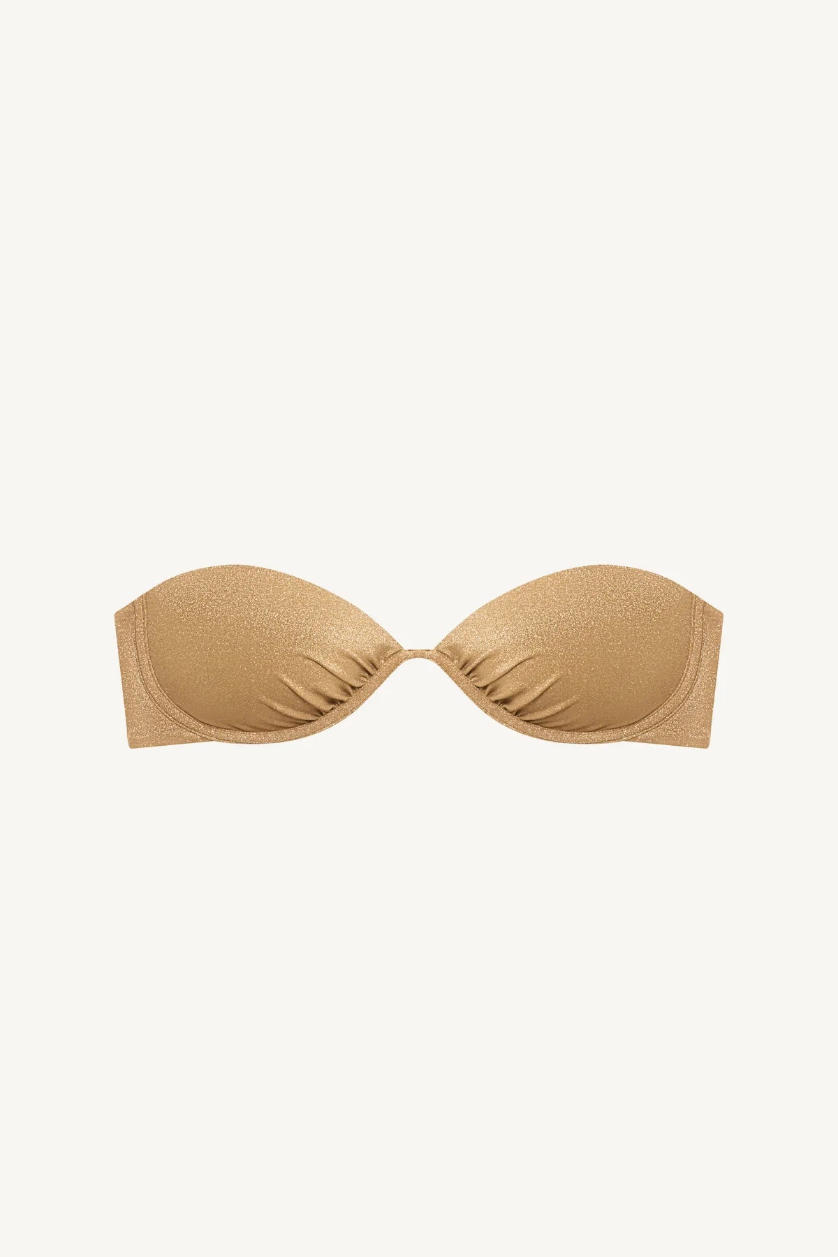 Vitamin A Mabel Underwire Bandeau Top in Golden Glow Metallic