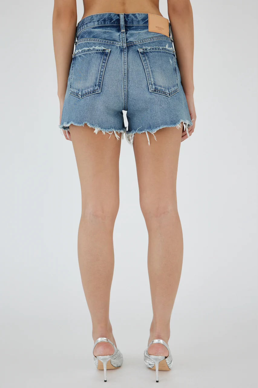 Moussy Vintage Elam Denim Shorts in Blue