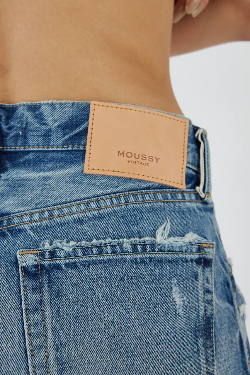 Moussy Vintage Elam Denim Shorts in Blue