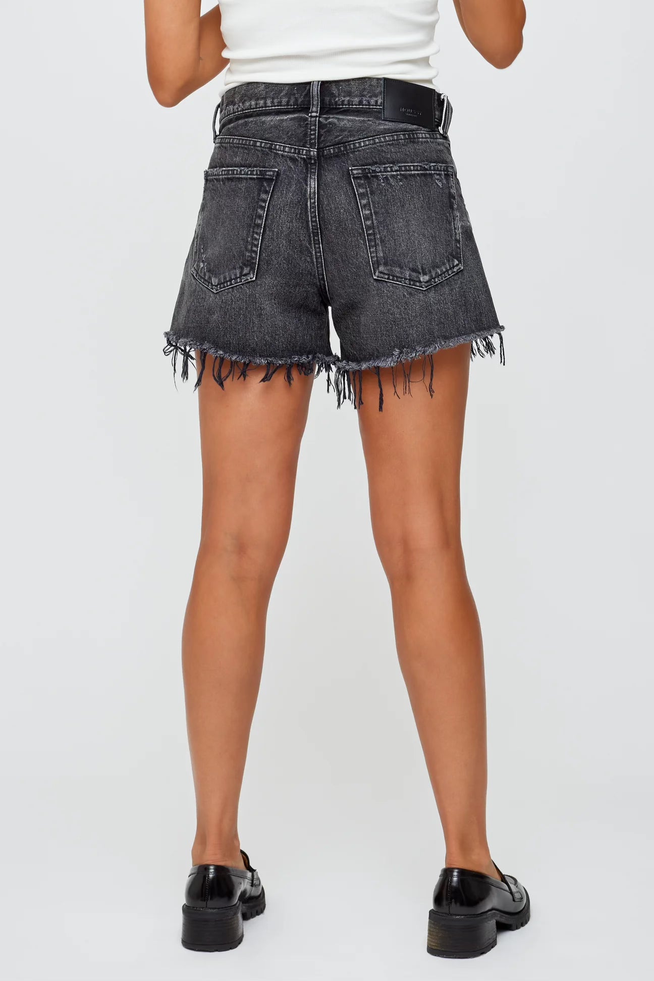 Moussy Vintage Aristida Denim Shorts in Black