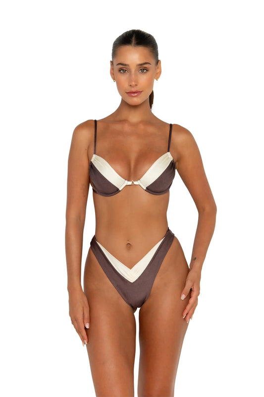 FAE Sheridan Bikini Top in Cacao