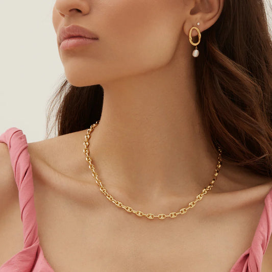 Twenty Compass Marbella Necklace in 14k Gold Vermeil