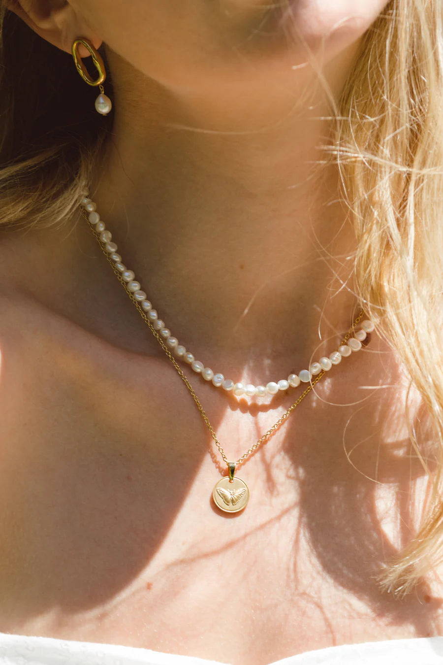 Twenty Compass Azur Pearl Necklace