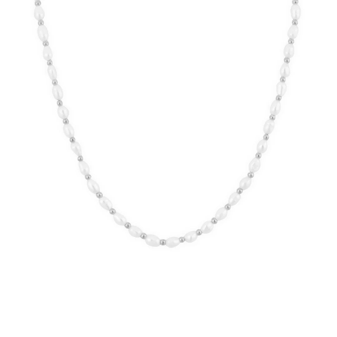 Twenty Compass Lagoon Pearl Necklace in Silver