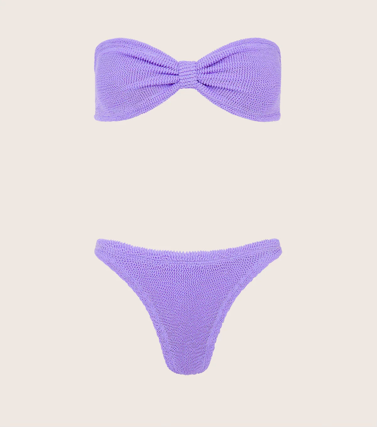 Hunza G Jean Bandeau Bikini in Lilac