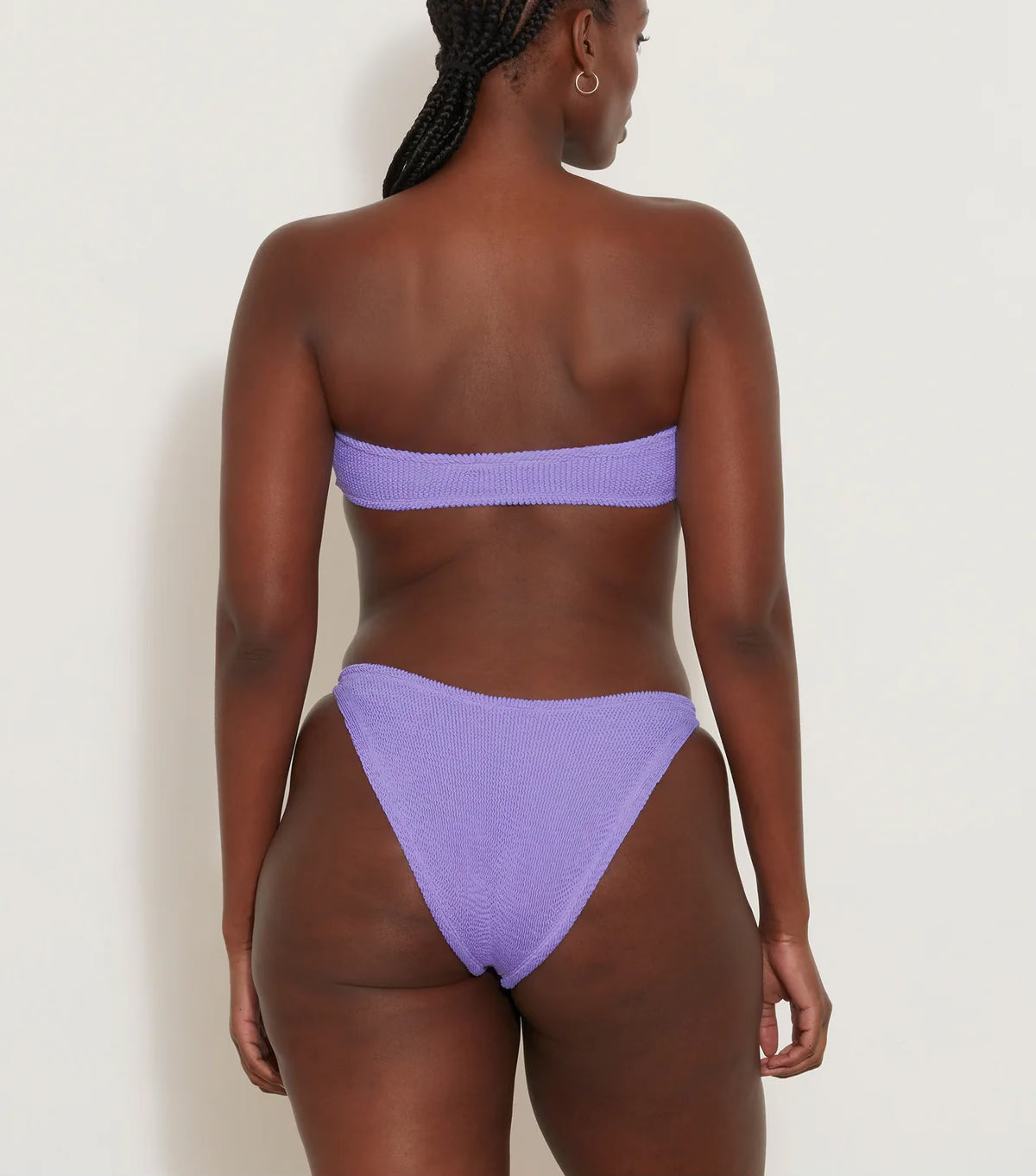 Hunza G Jean Bandeau Bikini in Lilac