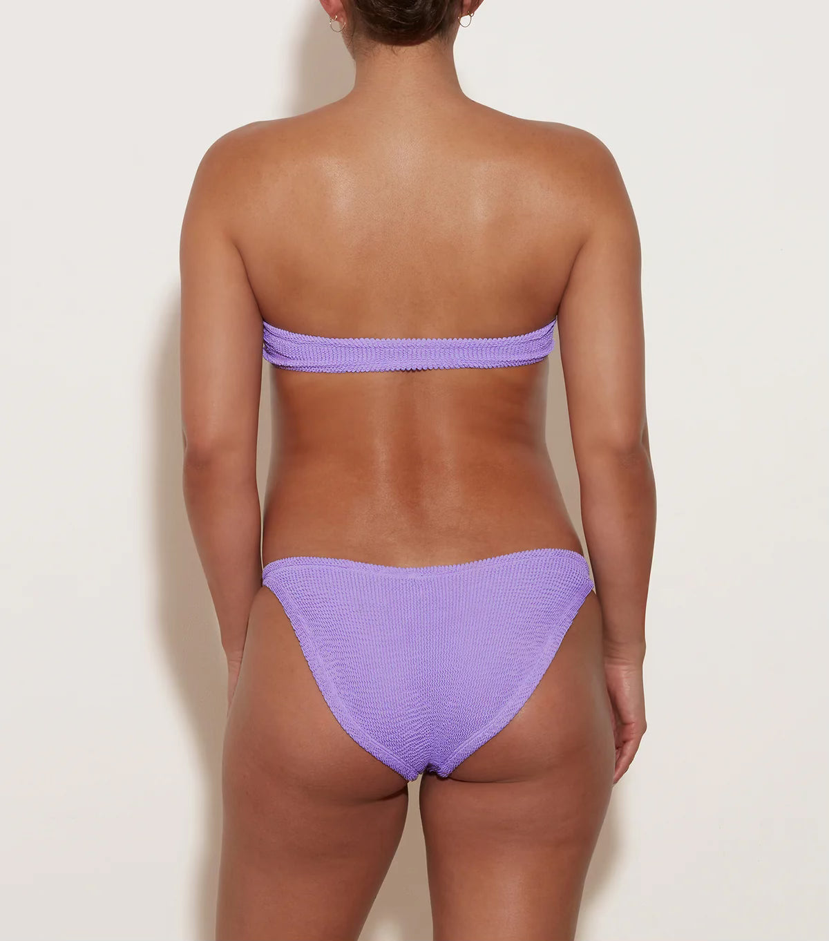 Hunza G Jean Bandeau Bikini in Lilac