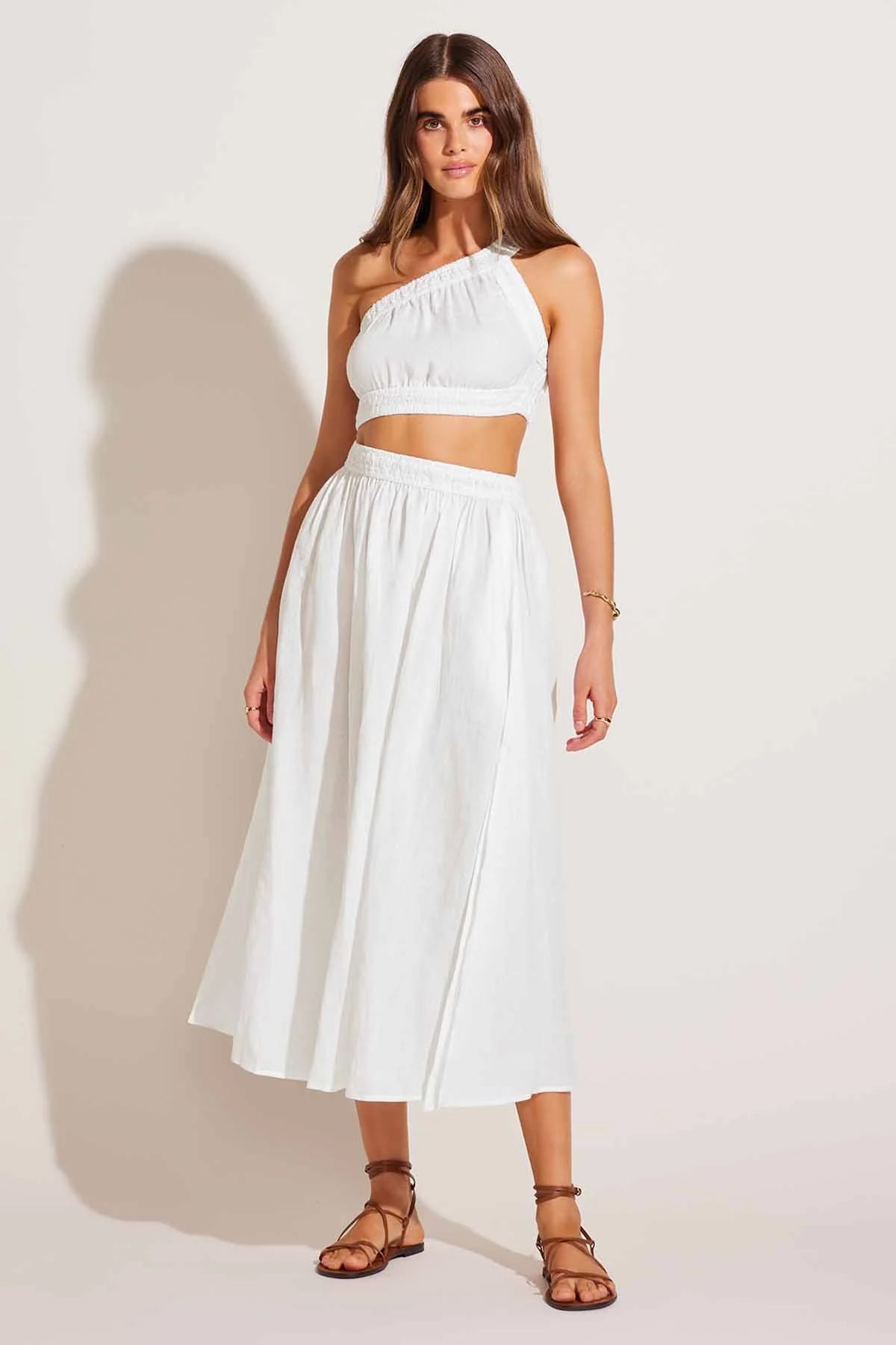 Vitamin A Reina Dress in White EcoLinen