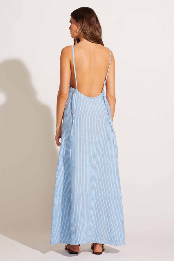 Vitamin A Mari Maxi Dress in Summer Stripe EcoLinen