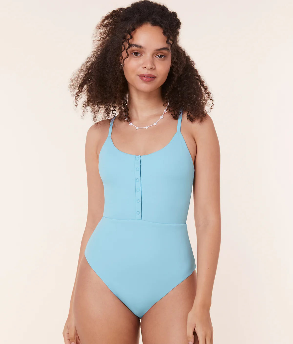 Andie Snap One Piece in Eco Nylon Hydrangea