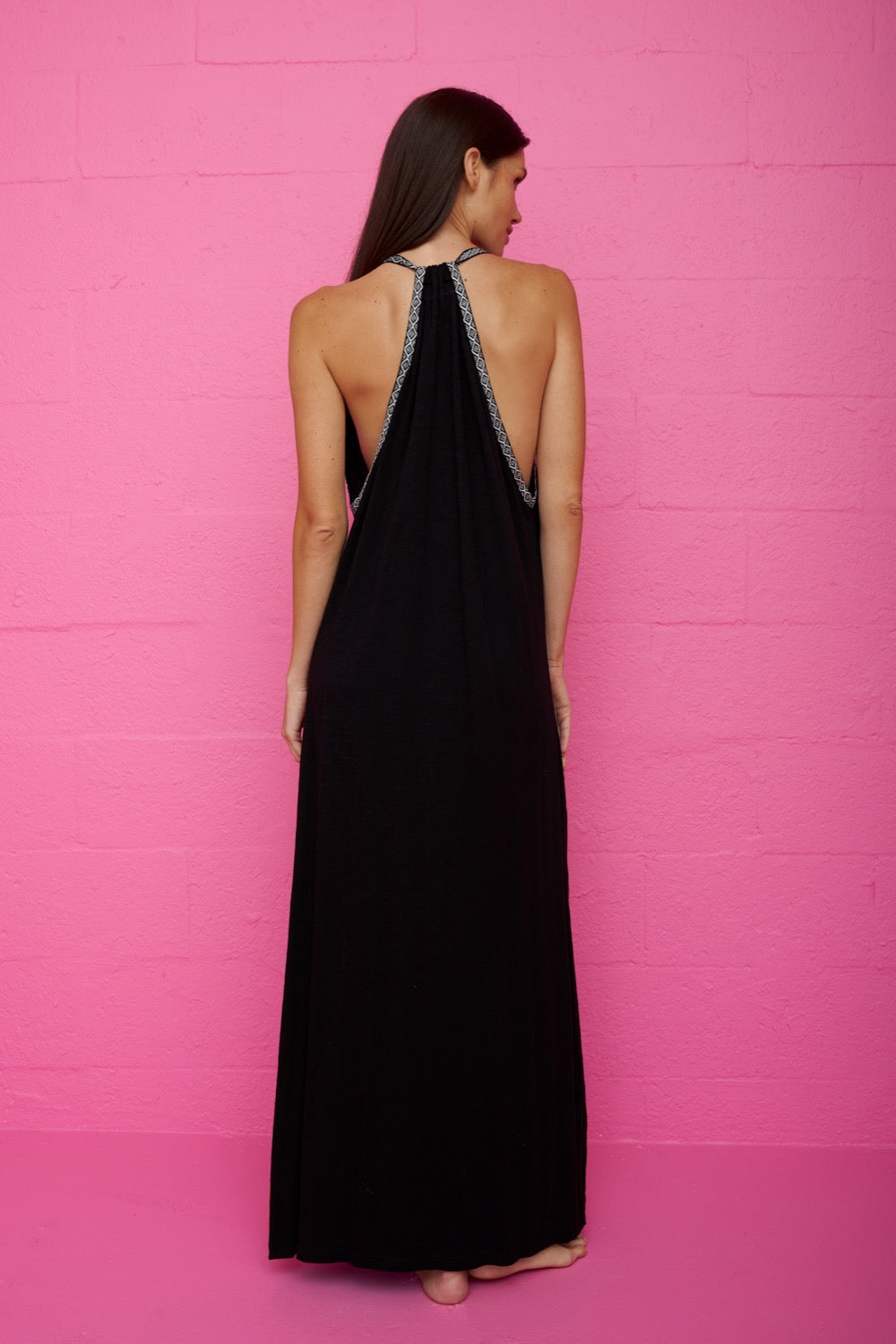 Pitusa Monochromatic Pima Sundress in Black