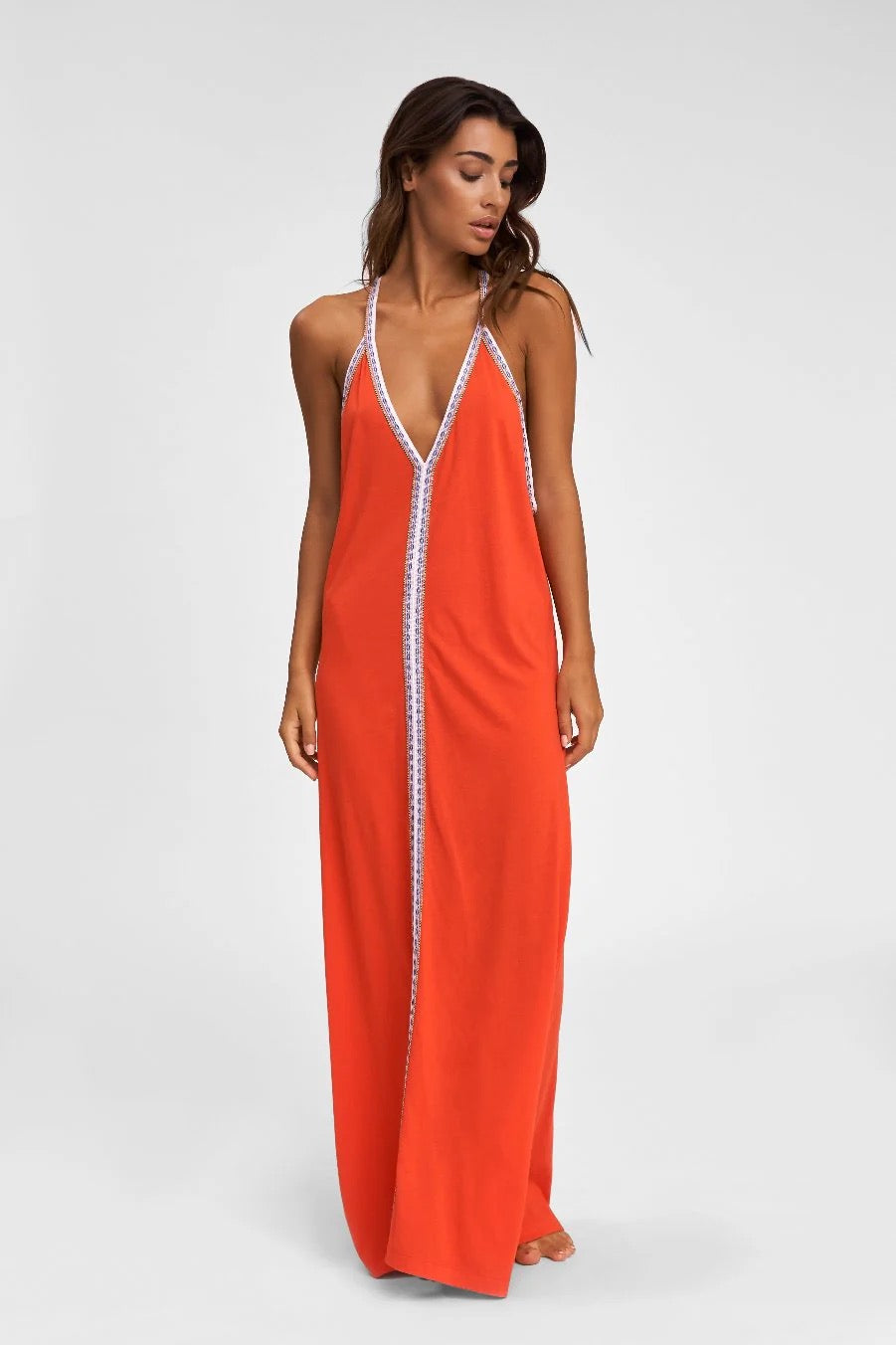 Pitusa Pima Sundress in Blood Orange