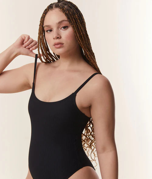 Andie Amalfi One Piece in Ribbed Black