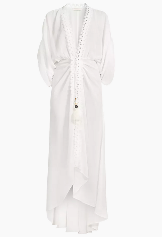 Ramy Brook Raelynn Lace Trim Cover-Up in White