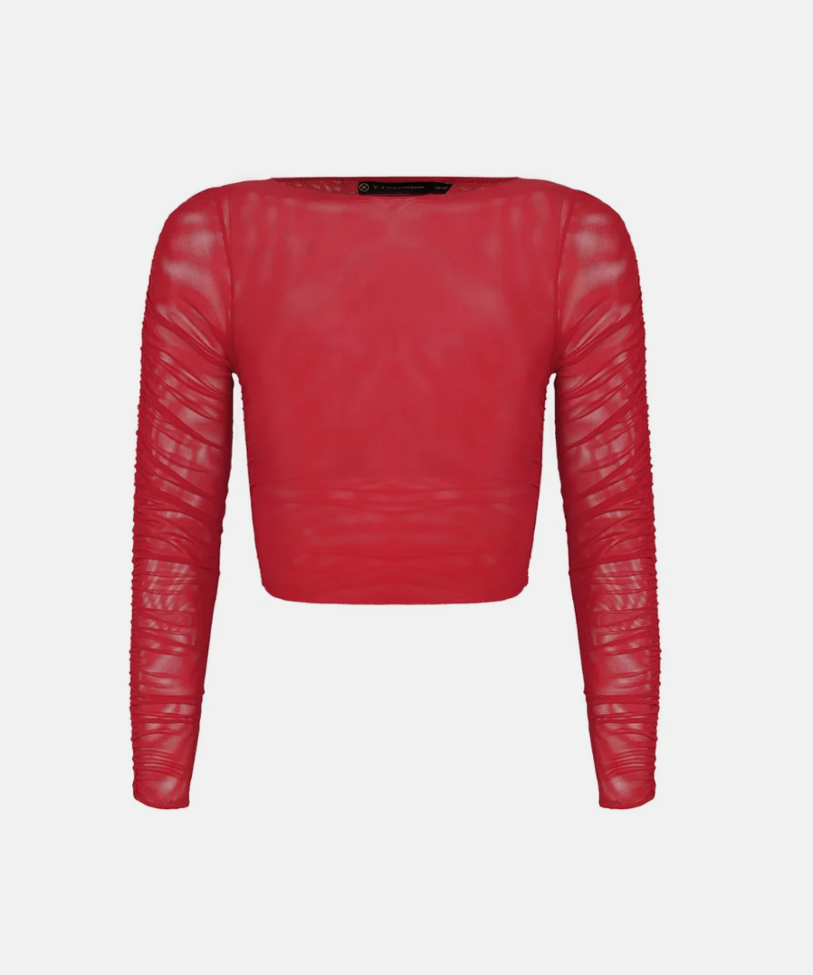 Vix Mira Long Sleeve Top in Red