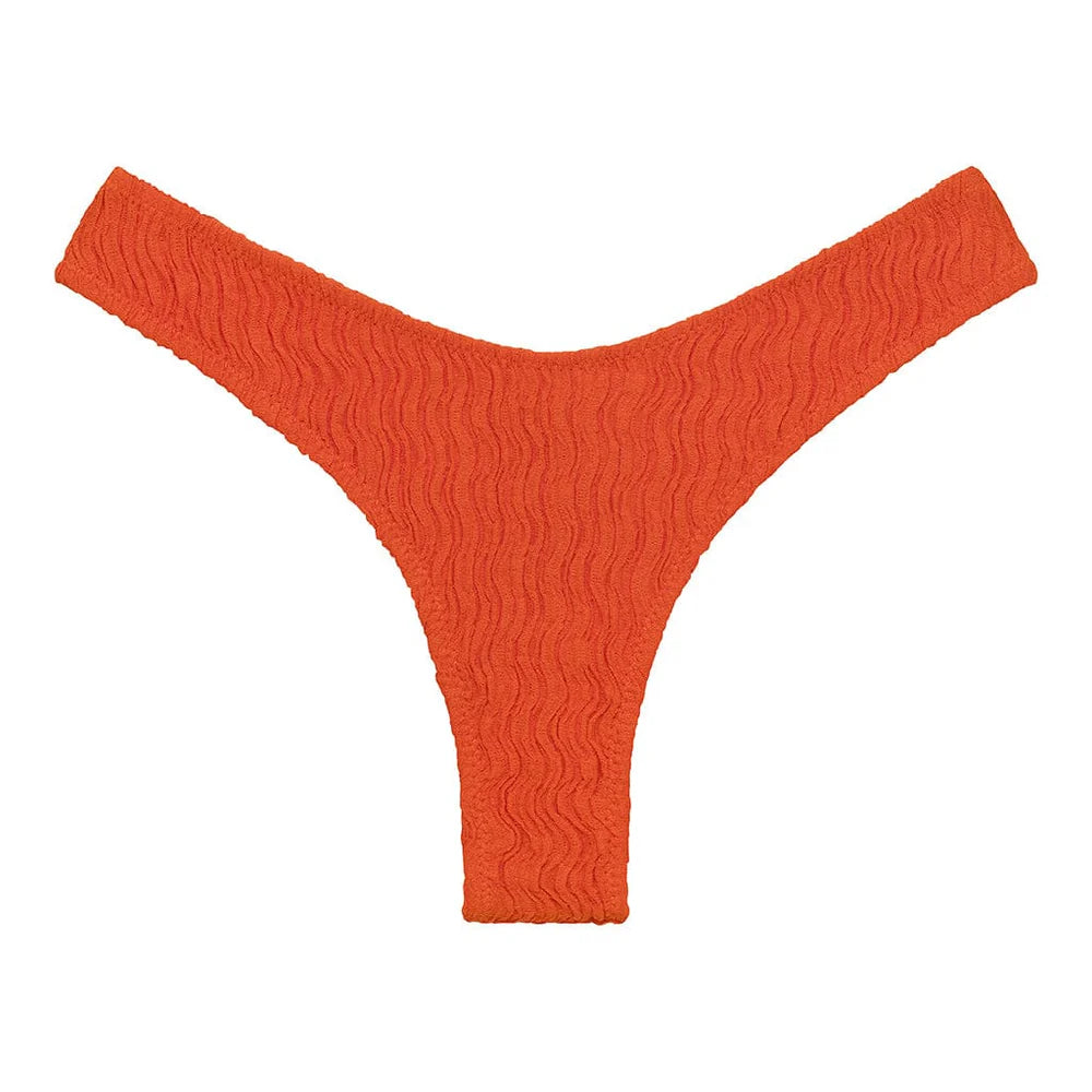 Montce Tangerine Lulu Zig Zag Stitch Bikini Bottom