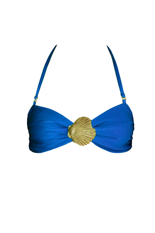 Mare Bandeau Bikini Top in Sapphire