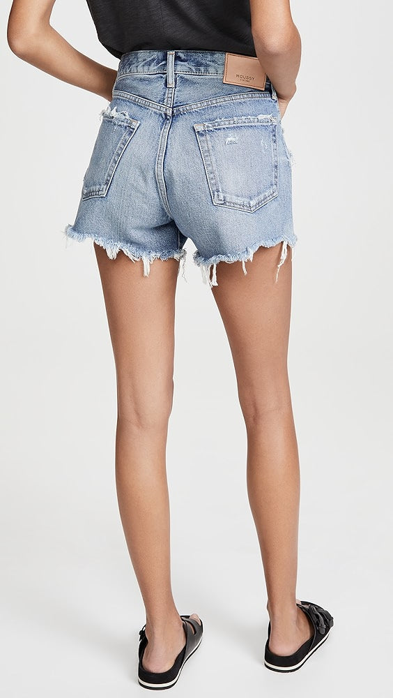 Moussy Vintage Chester Denim Shorts in Blue